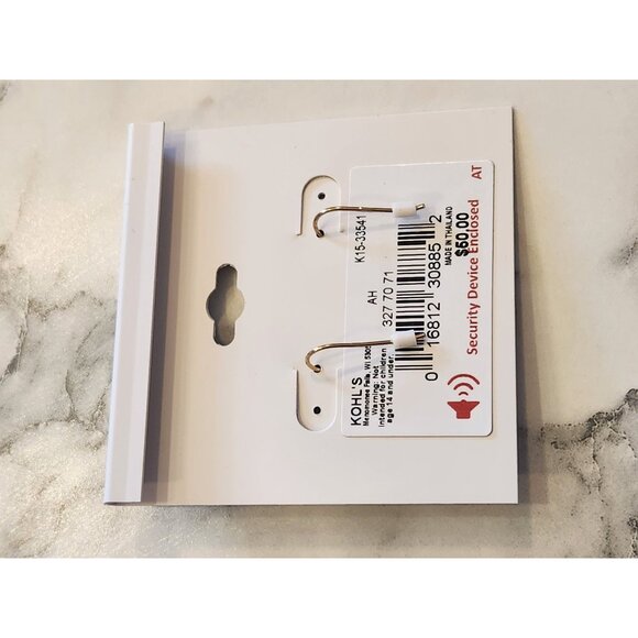 Danecraft 24K Gold Over Sterling Silver Cross Dangle Earrings Primavera Italy - Picture 3 of 5